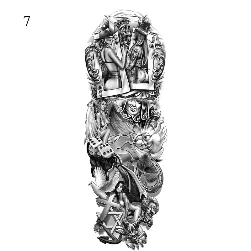 Full Arm Temporary Tattoos - Wholesalus