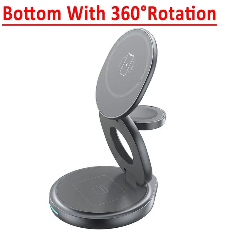 3 in 1 Foldable Magnetic Wireless Charger - Wholesalus