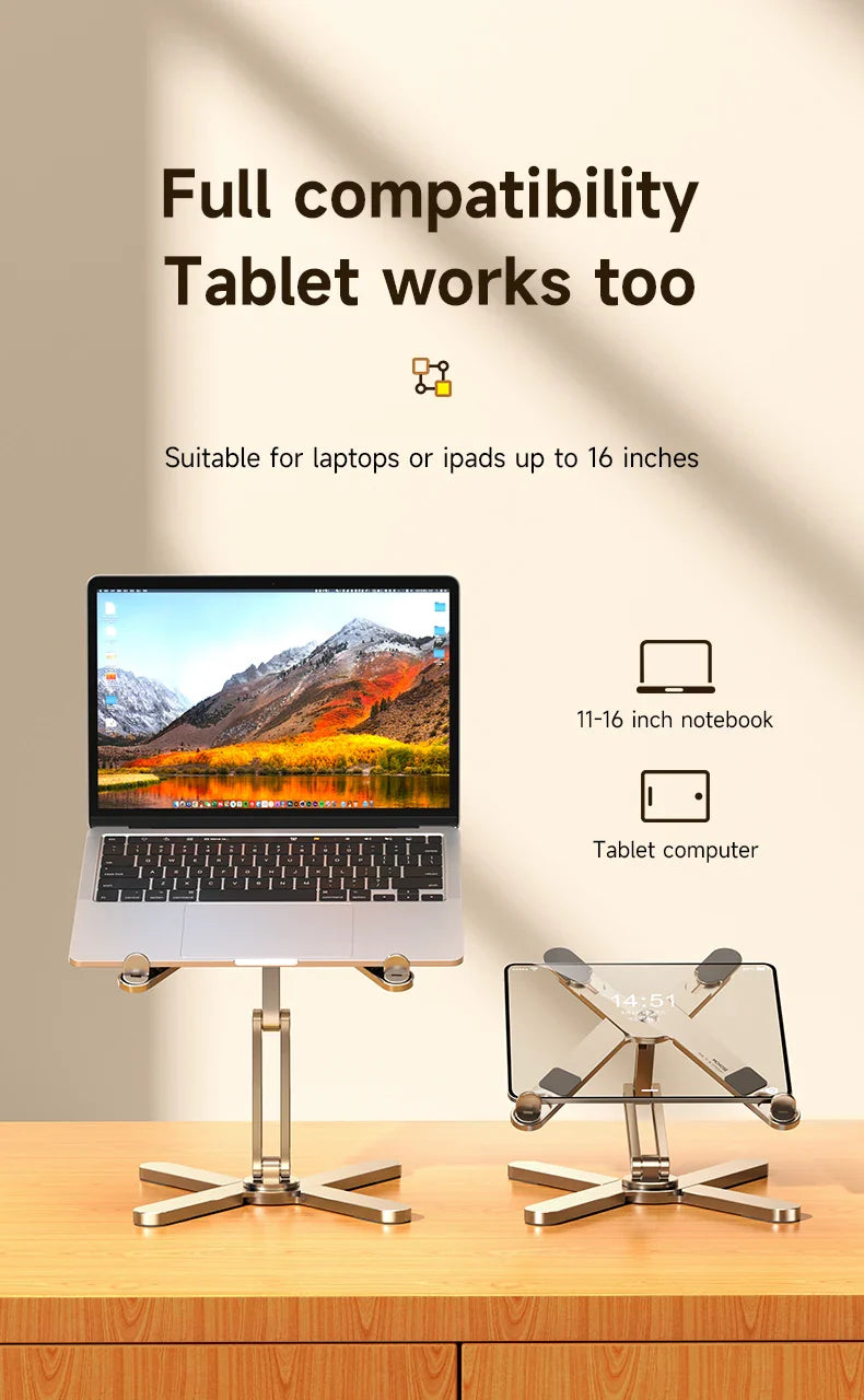 Aluminum Heat Dissipation Rotatable Laptop Stand - Wholesalus