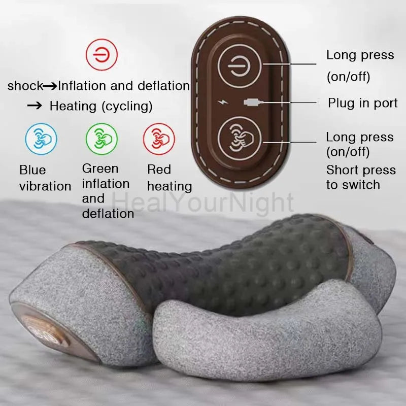 Hot Compression Vibrating Massage Pillow - Wholesalus