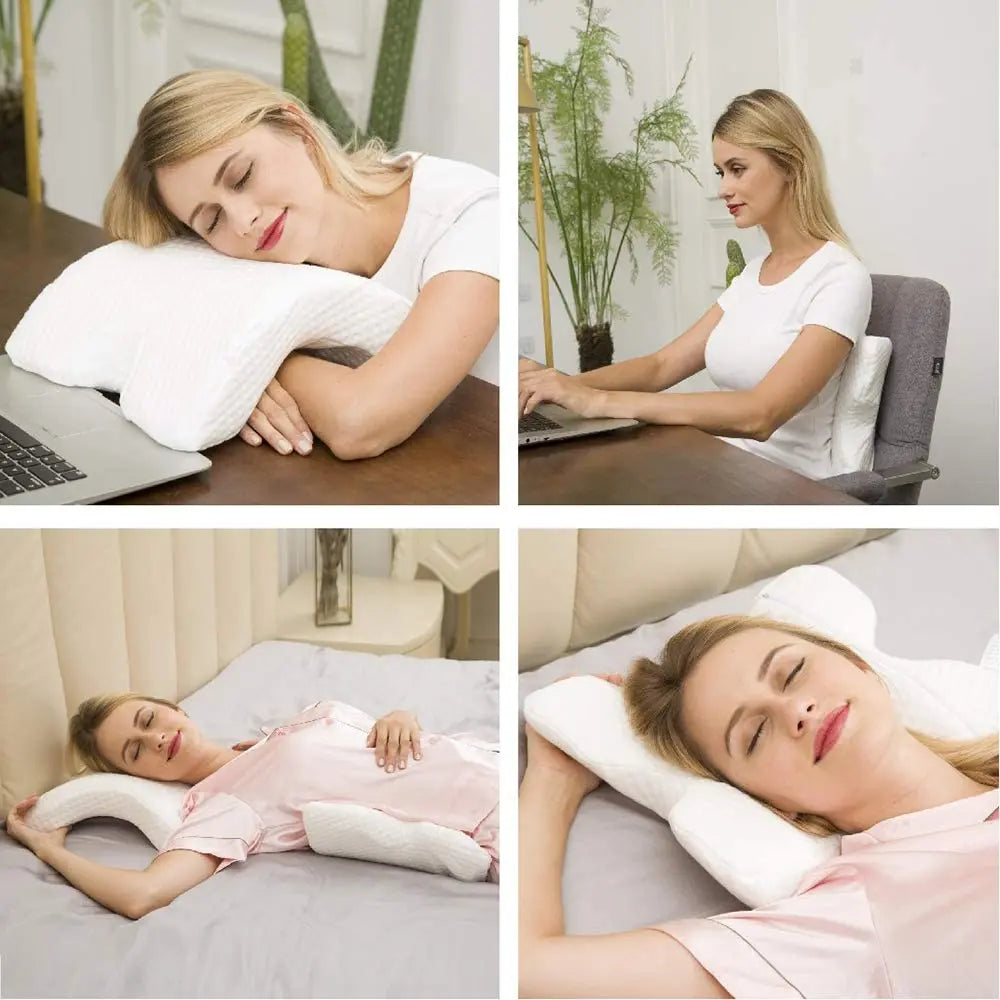 Curved Orthopedic Memory Foam Pillow - Wholesalus