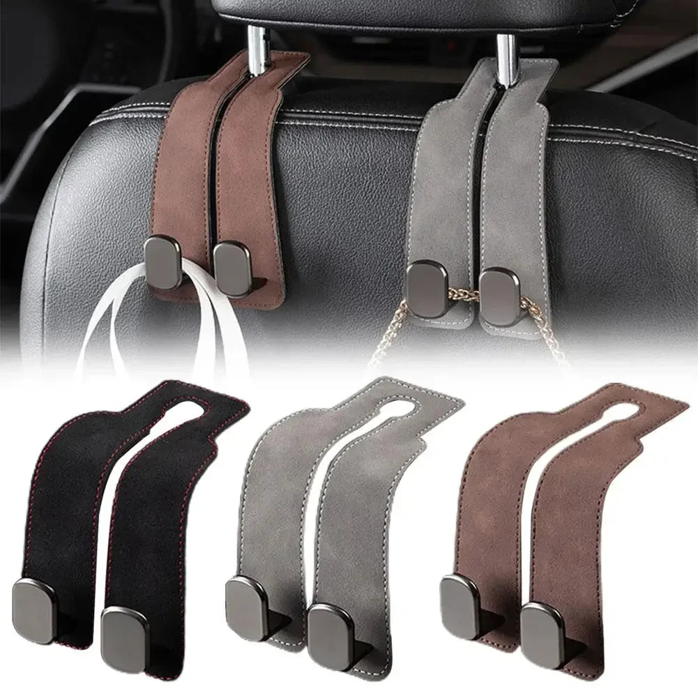 Car Headrest Organizer Leather Hook - Wholesalus