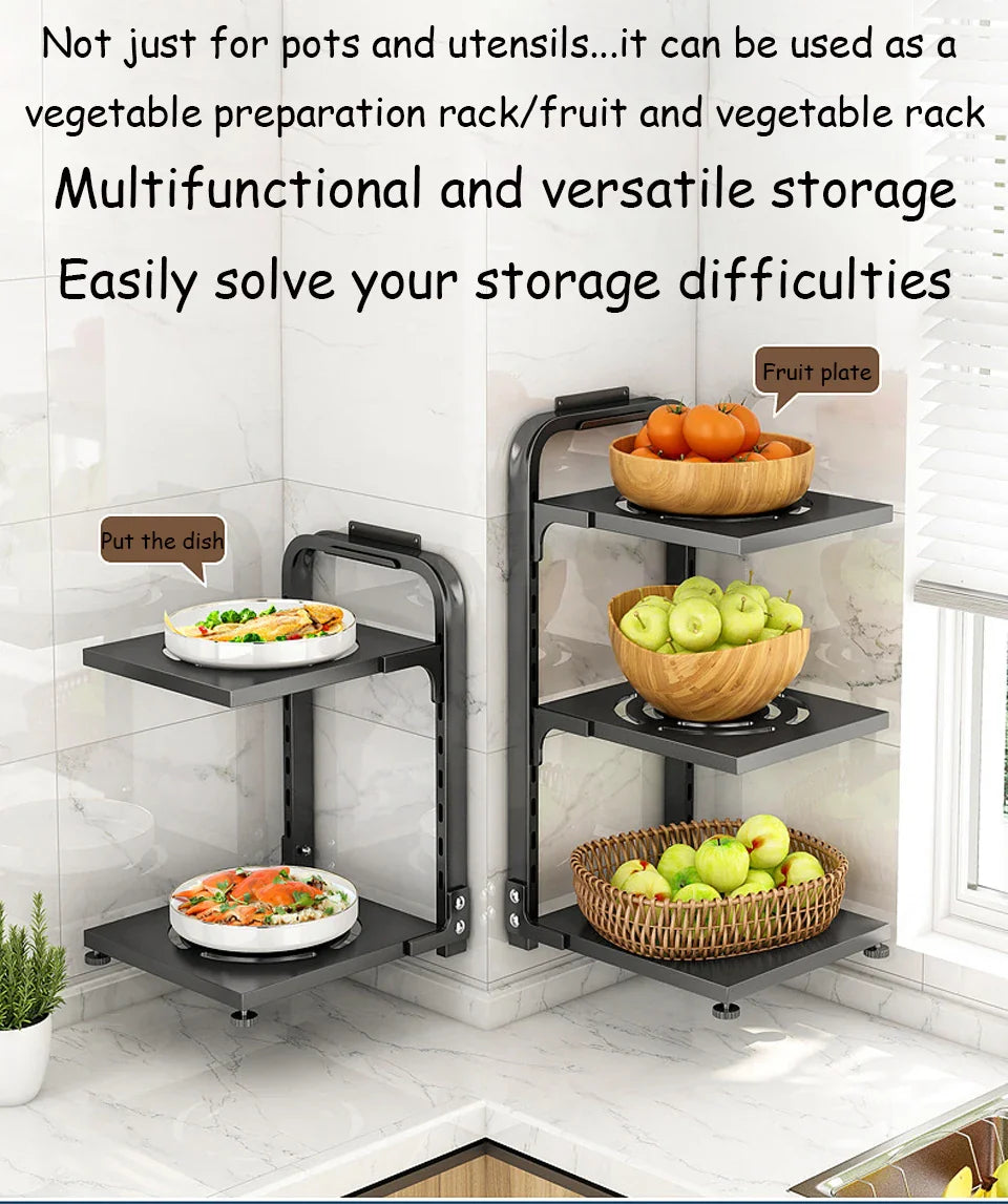 Adjustable Kitchen Pot Storage Rack - Wholesalus