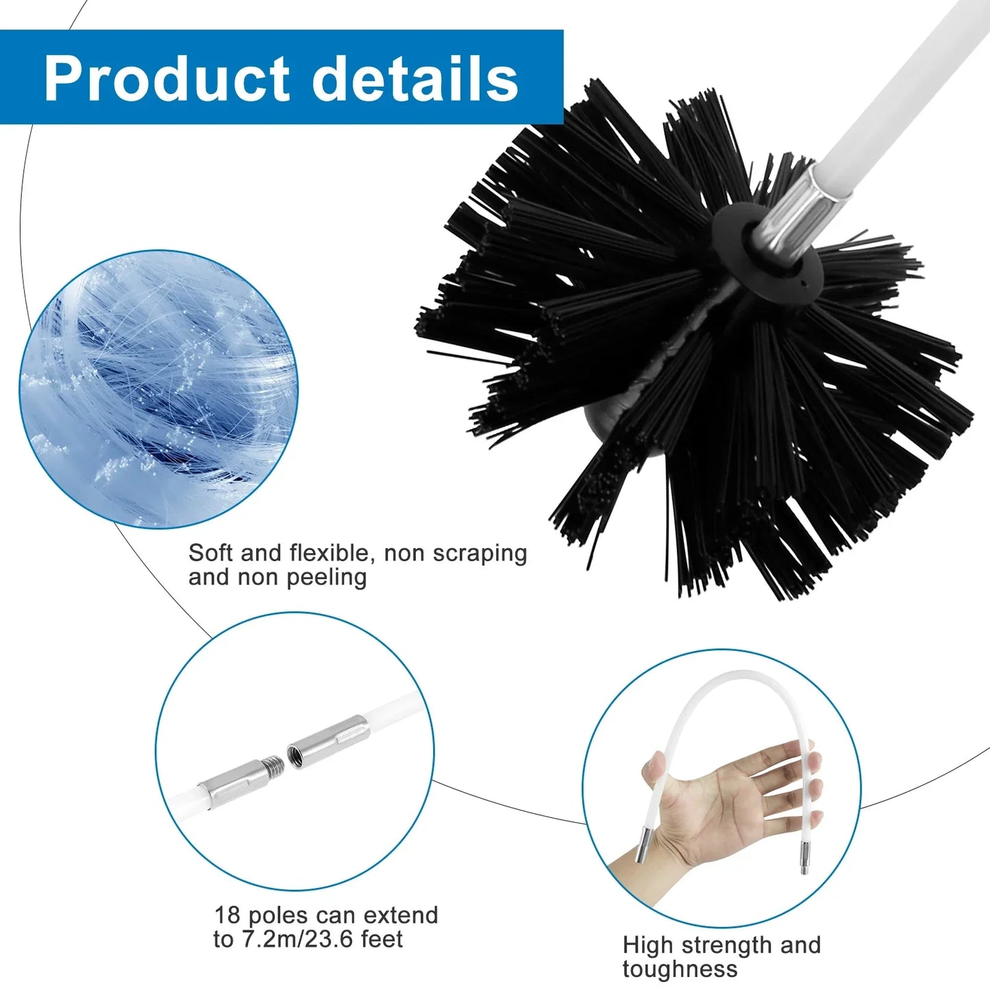 Chimney Cleaning Brush Kit - Wholesalus