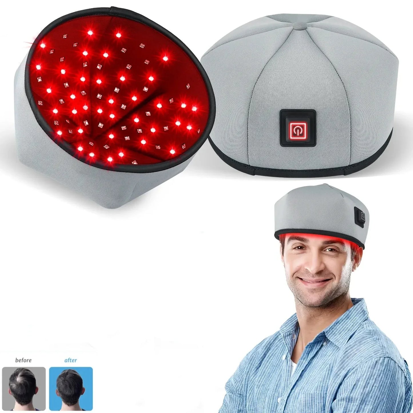 Anti Hair Loss Stress Relief LED Cap - Wholesalus