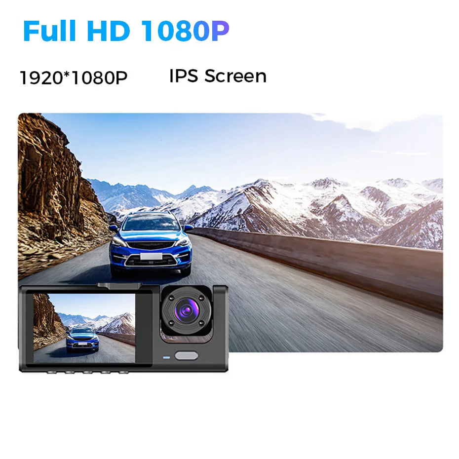 Three Channel Car HD DashCam - Wholesalus