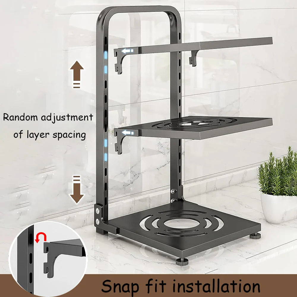 Adjustable Kitchen Pot Storage Rack - Wholesalus