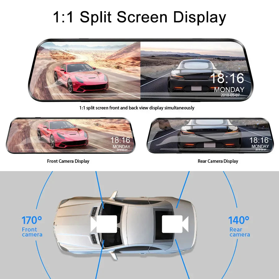 AutoGuard Mirror Dashcam - Wholesalus