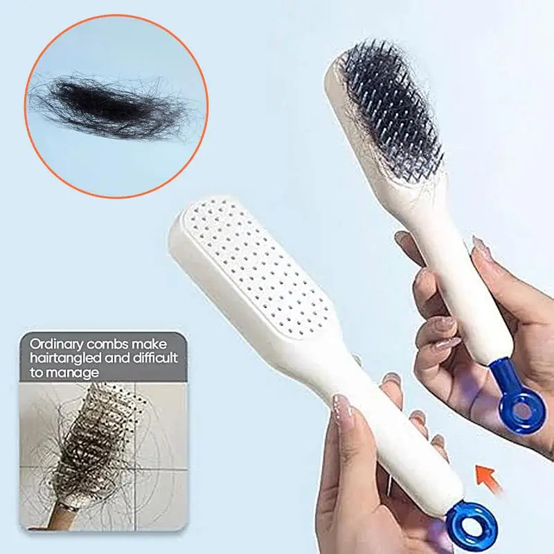 Self Cleaning Scalp Massage Comb - Wholesalus
