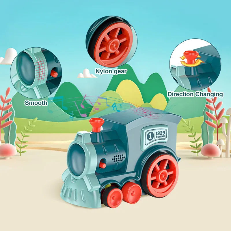 Kids Automatic Laying Domino Train - Wholesalus