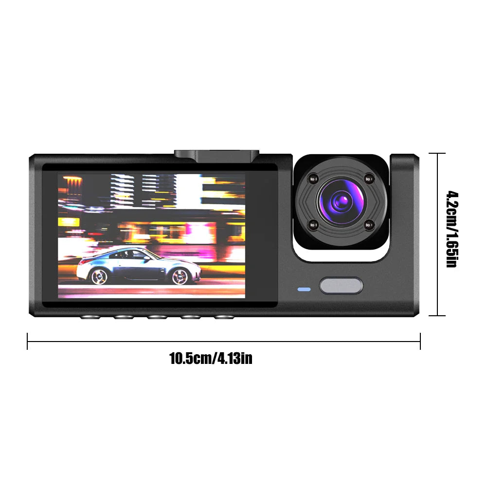 Three Channel Car HD DashCam - Wholesalus