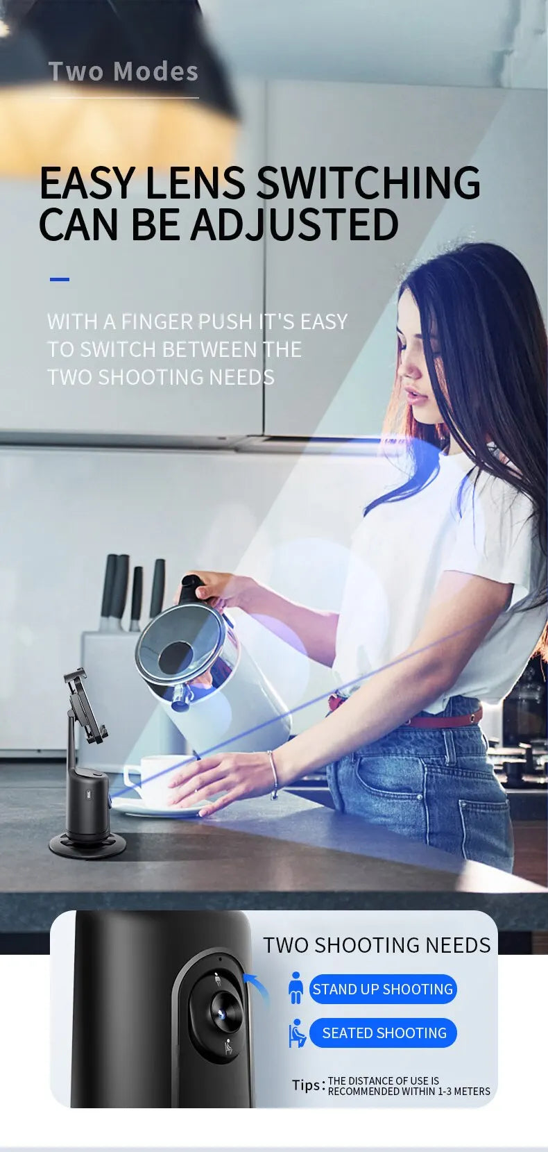 Smart Face Recognition Auto Tracking Phone Holder - Wholesalus