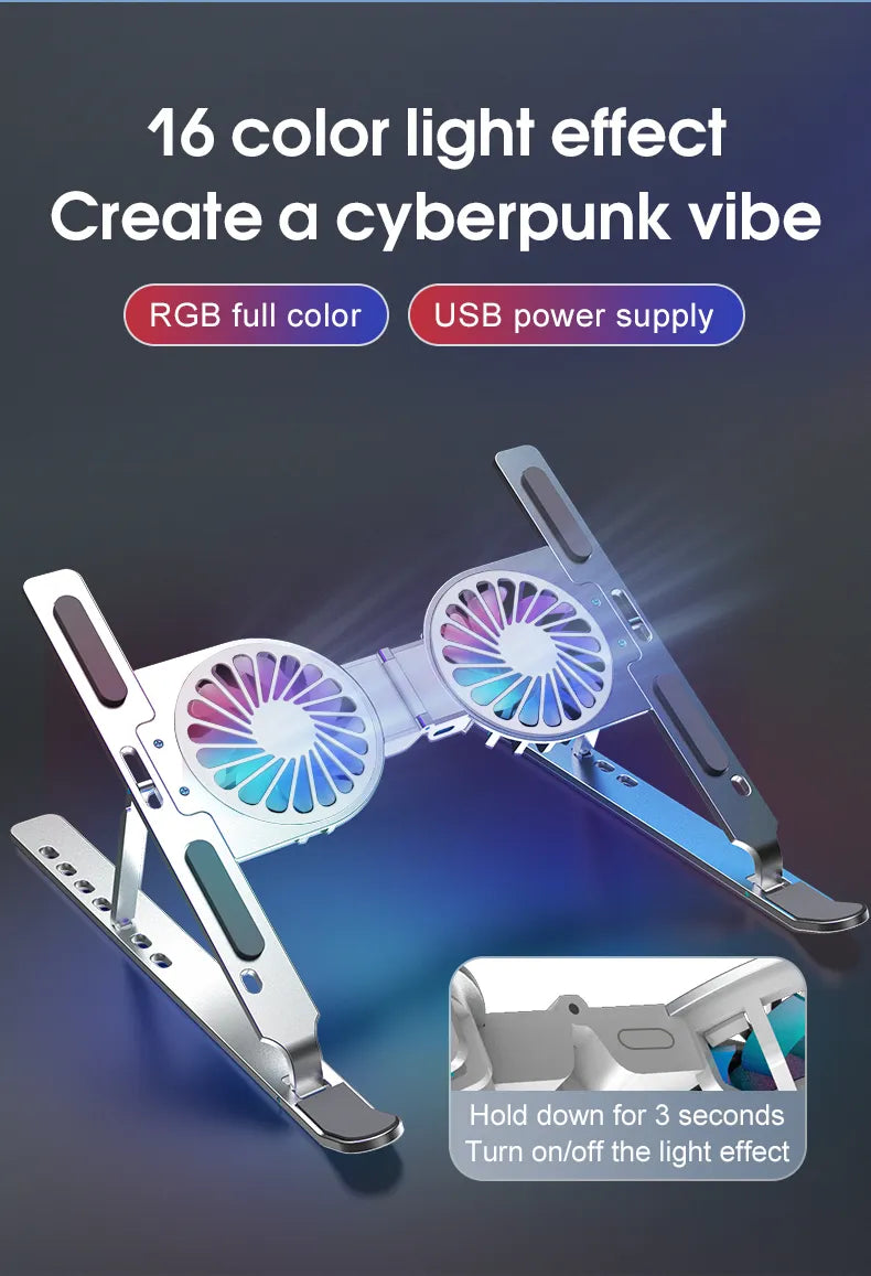 Foldable Aluminum Laptop Cooling Stand - Wholesalus