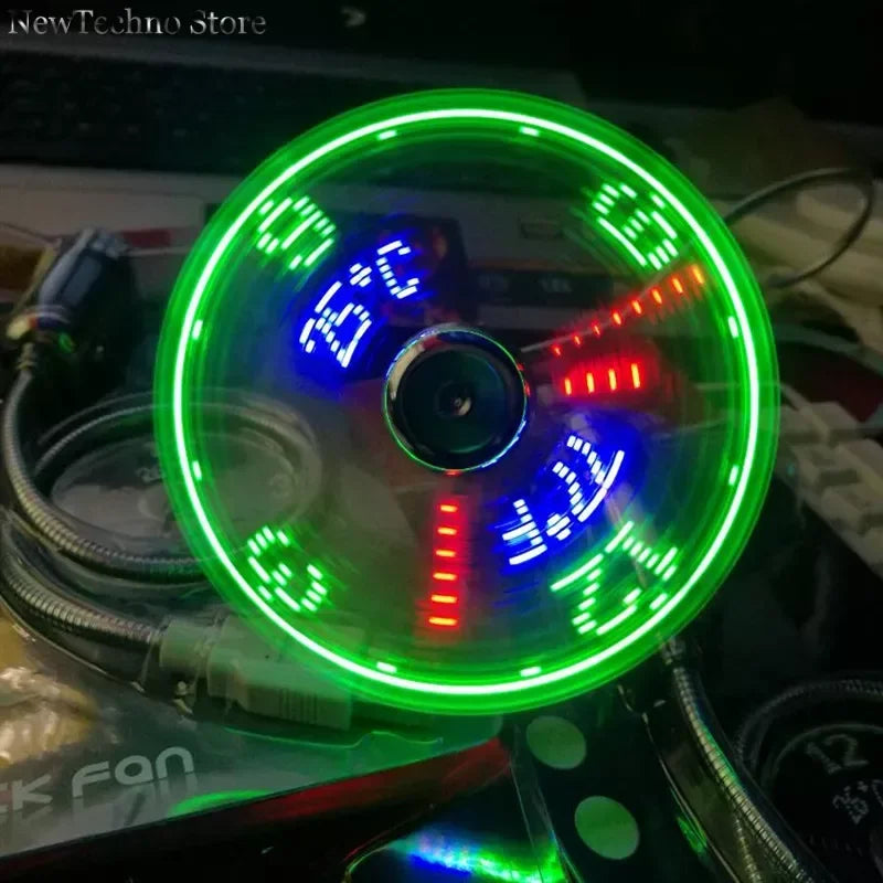 USB LED Fan Clock - Wholesalus