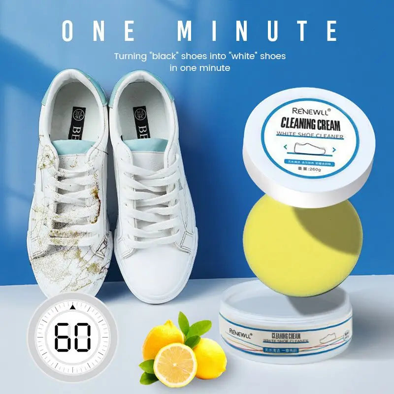 Shoe Whitening Cream With Wipe Sponge - Wholesalus