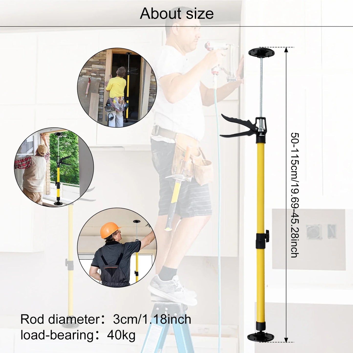 Wood Working Adjustable Non-Slip Telescopic Support - Wholesalus