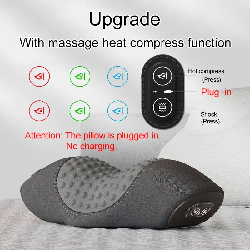 Hot Compression Vibrating Massage Pillow - Wholesalus