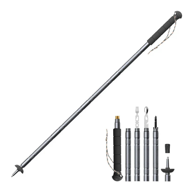 Multifunctional Aluminium Alloy Hiking Stick - Wholesalus