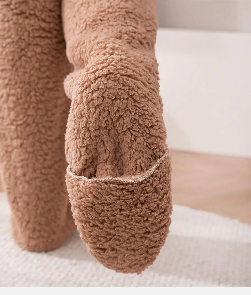 Over Knee High Fuzzy Socks - Wholesalus