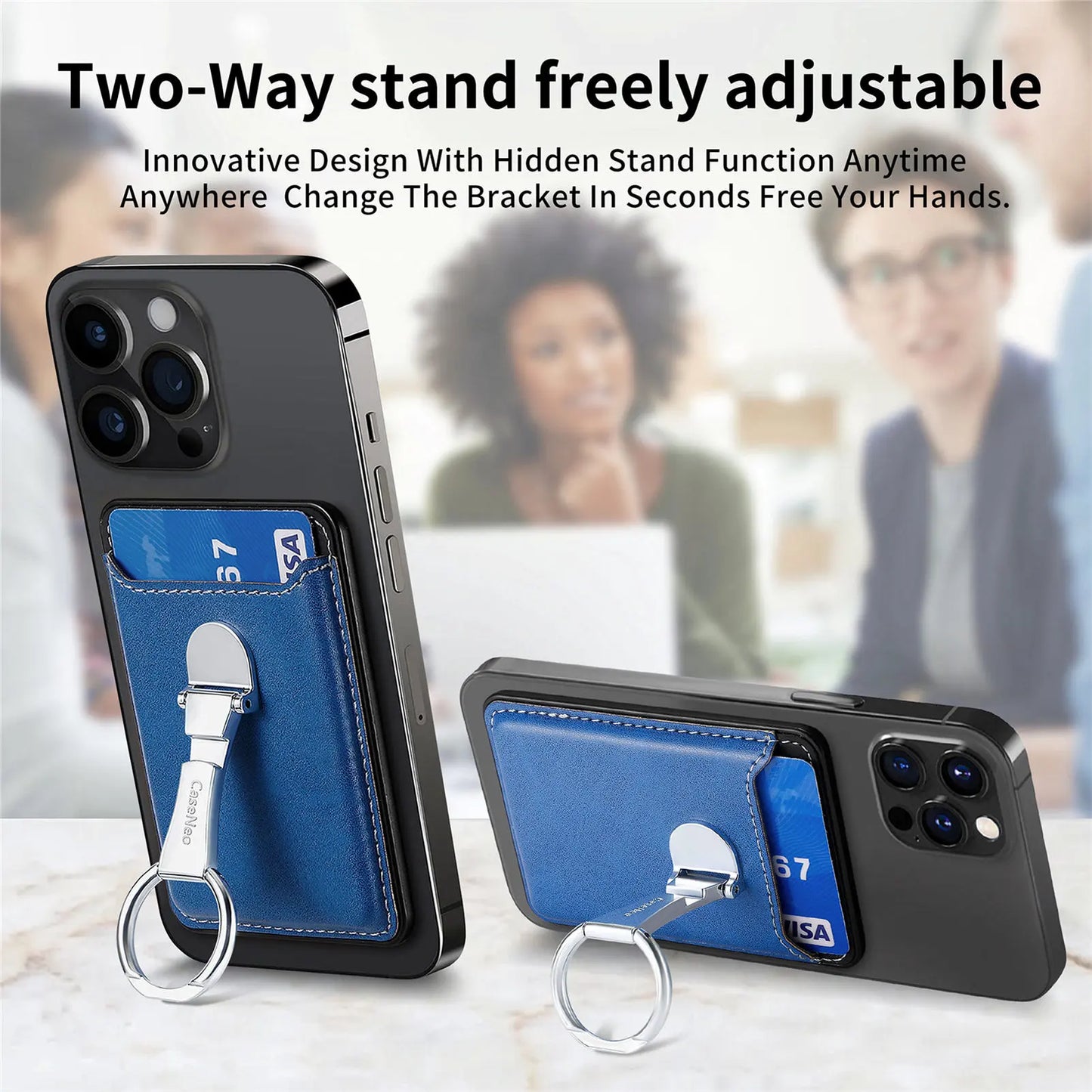 Leather Magsafe Phone Wallet Holder - Wholesalus