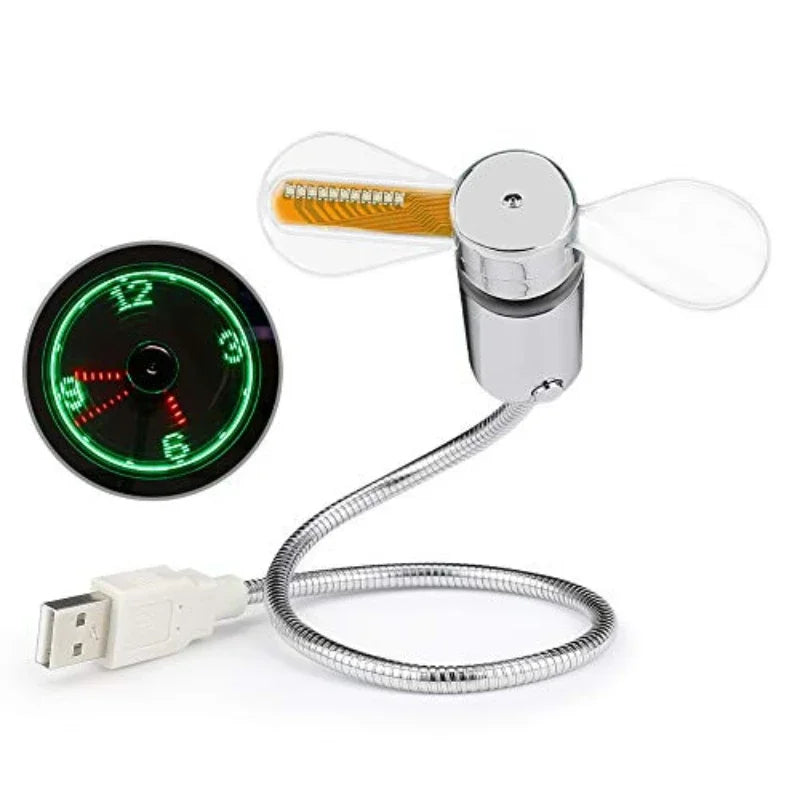 USB LED Fan Clock - Wholesalus