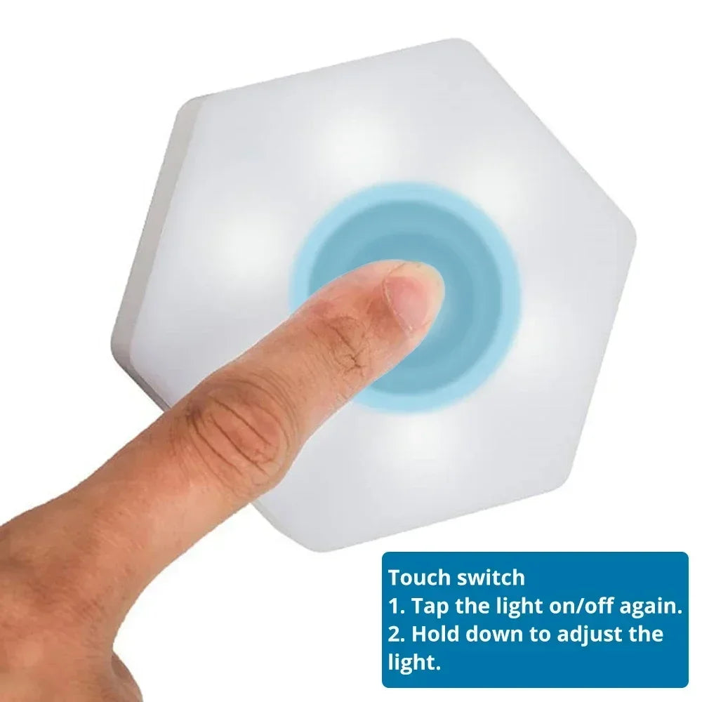Touch Sensor RGB LED Hexagon Lamp - Wholesalus