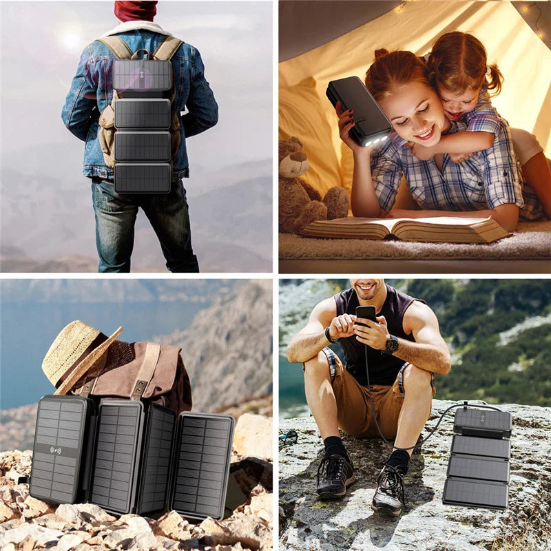 Multifunctional Solar Power Bank Quick Wireless Charger - Wholesalus