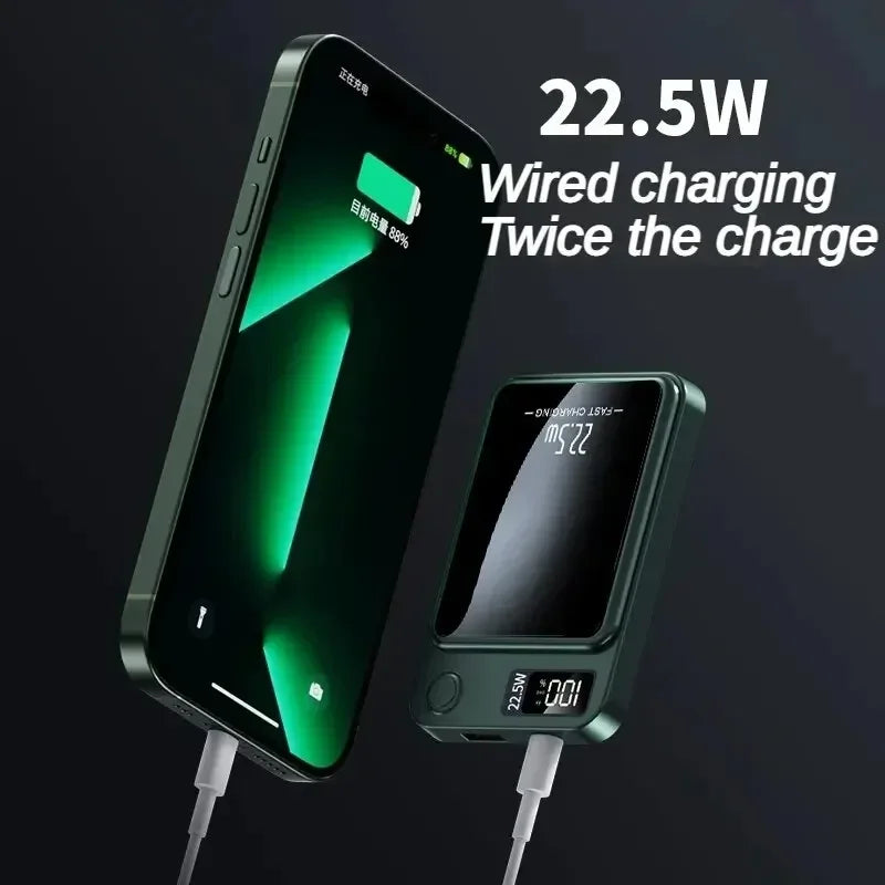 Magnetic Wireless LED Display Fast Charging Power Bank - Wholesalus