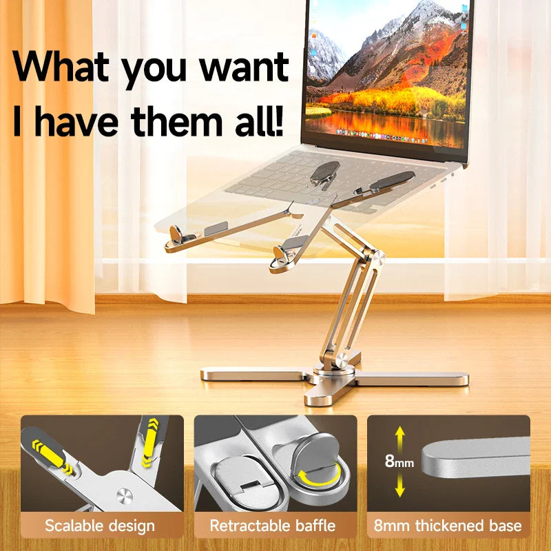 Aluminum Heat Dissipation Rotatable Laptop Stand - Wholesalus