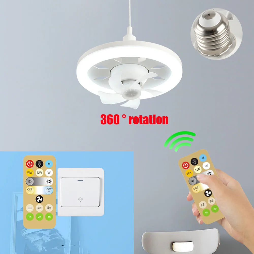 2 in 1 Swivel Fan LED Lamp - Wholesalus