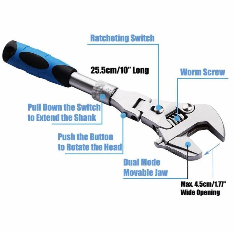 Multifunctional Retractable Ratchet Wrench - Wholesalus
