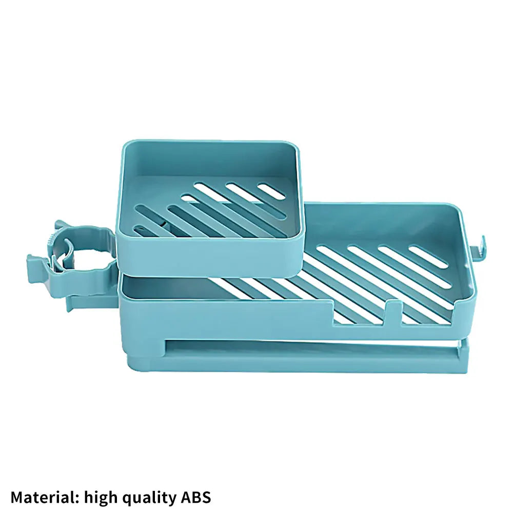 Double Floor Faucet Swivel Sponge Drain Rack - Wholesalus