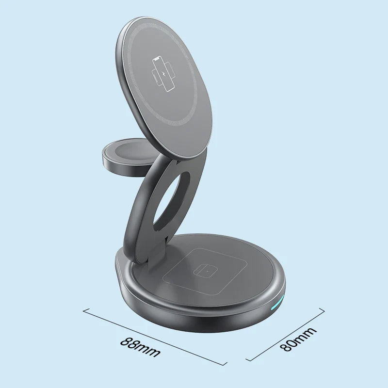 3 in 1 Foldable Magnetic Wireless Charger - Wholesalus