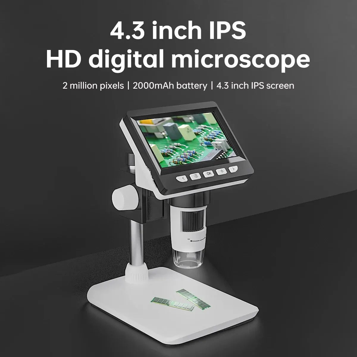 LCD Digital Microscope With Stand - Wholesalus