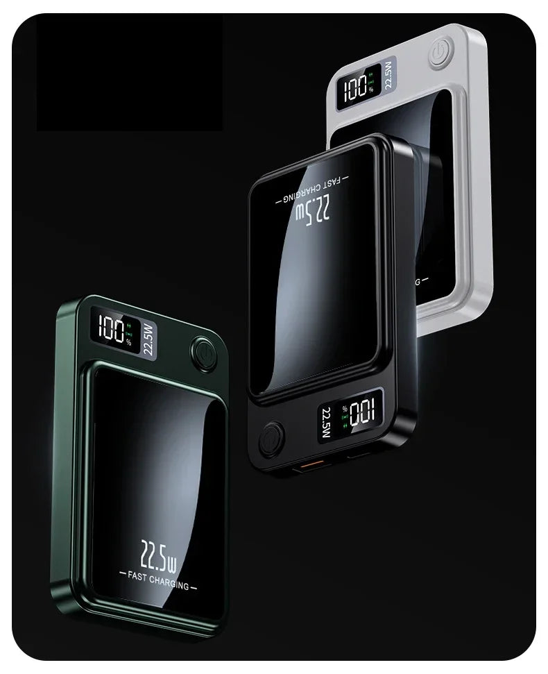 Magnetic Wireless LED Display Fast Charging Power Bank - Wholesalus