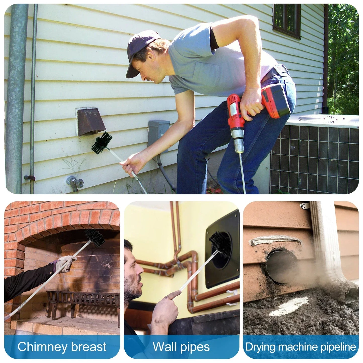 Chimney Cleaning Brush Kit - Wholesalus