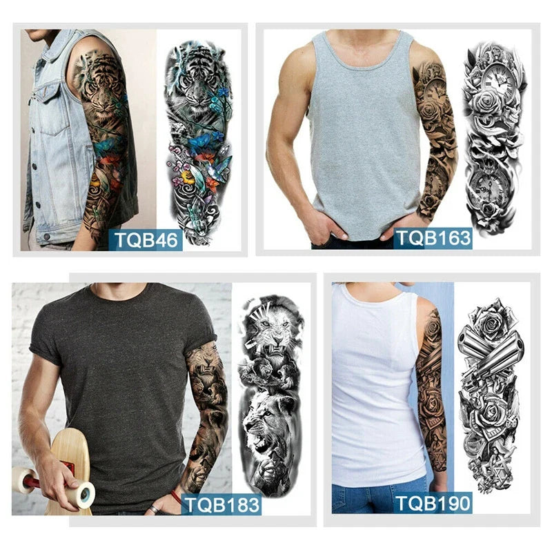Full Arm Temporary Tattoos - Wholesalus