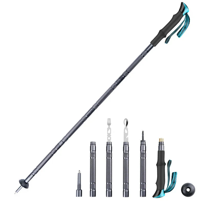 Multifunctional Aluminium Alloy Hiking Stick - Wholesalus