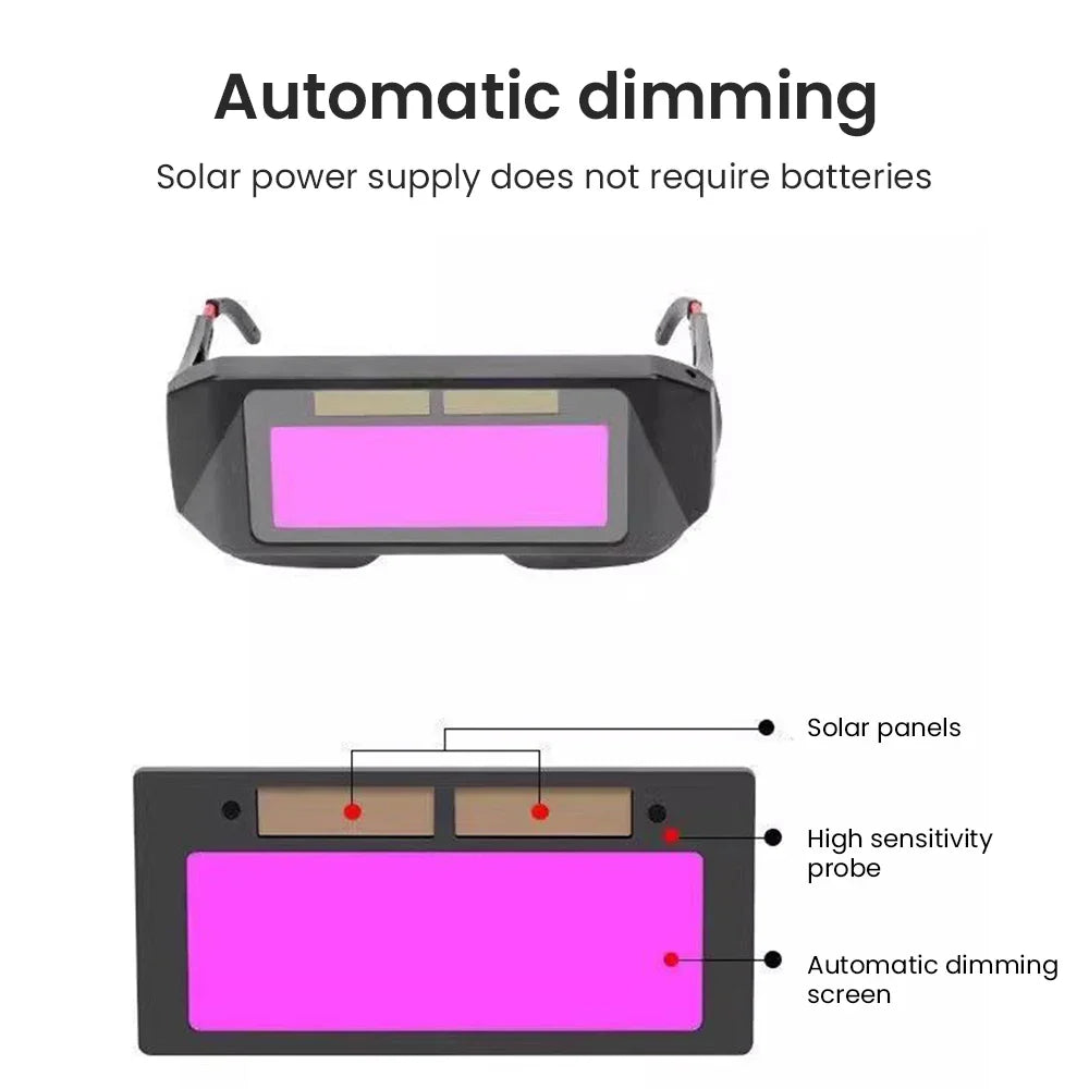 Solar Powered Welding Glasses - Wholesalus