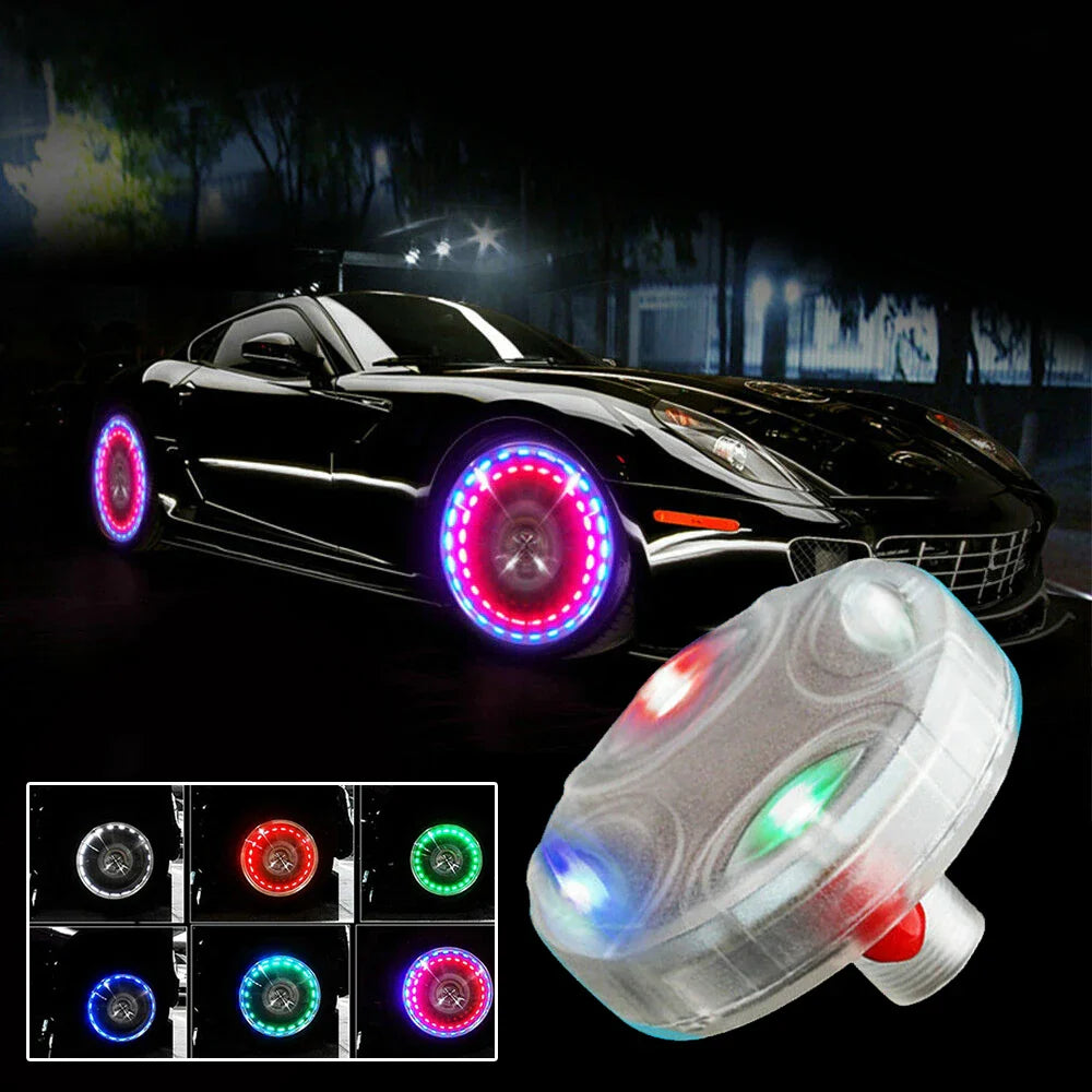RGB Car Wheel Valve Cap Light - Wholesalus