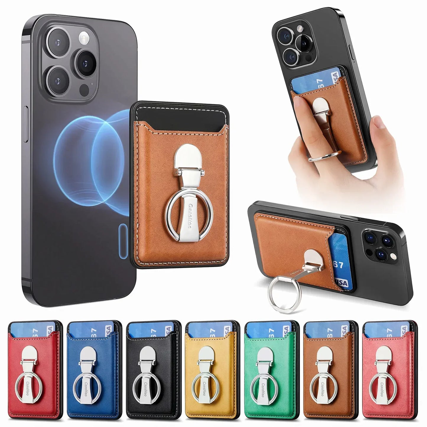 Leather Magsafe Phone Wallet Holder - Wholesalus