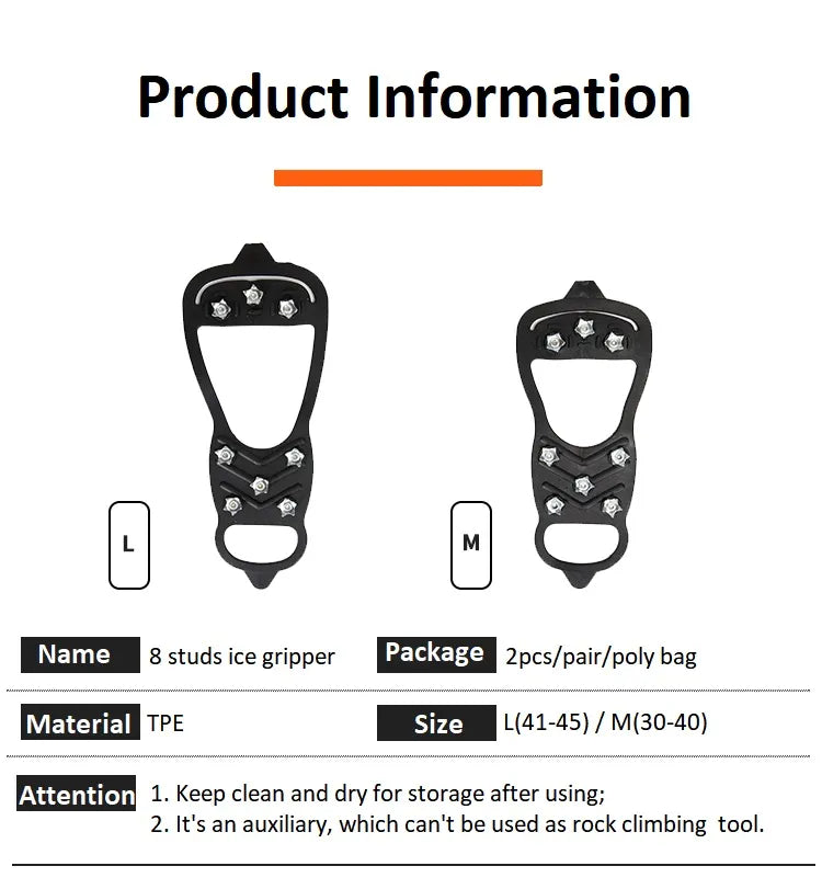 Anti-Skid Snow Climbing Spikes 1 Pair - Wholesalus