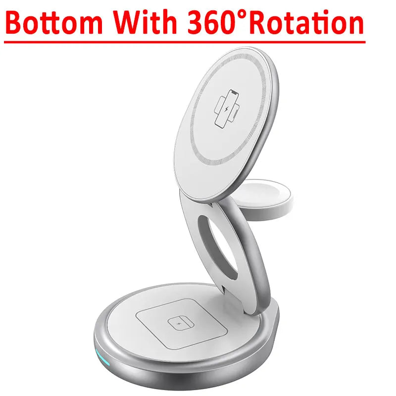 3 in 1 Foldable Magnetic Wireless Charger - Wholesalus