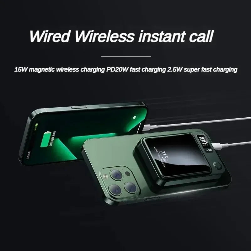 Magnetic Wireless LED Display Fast Charging Power Bank - Wholesalus