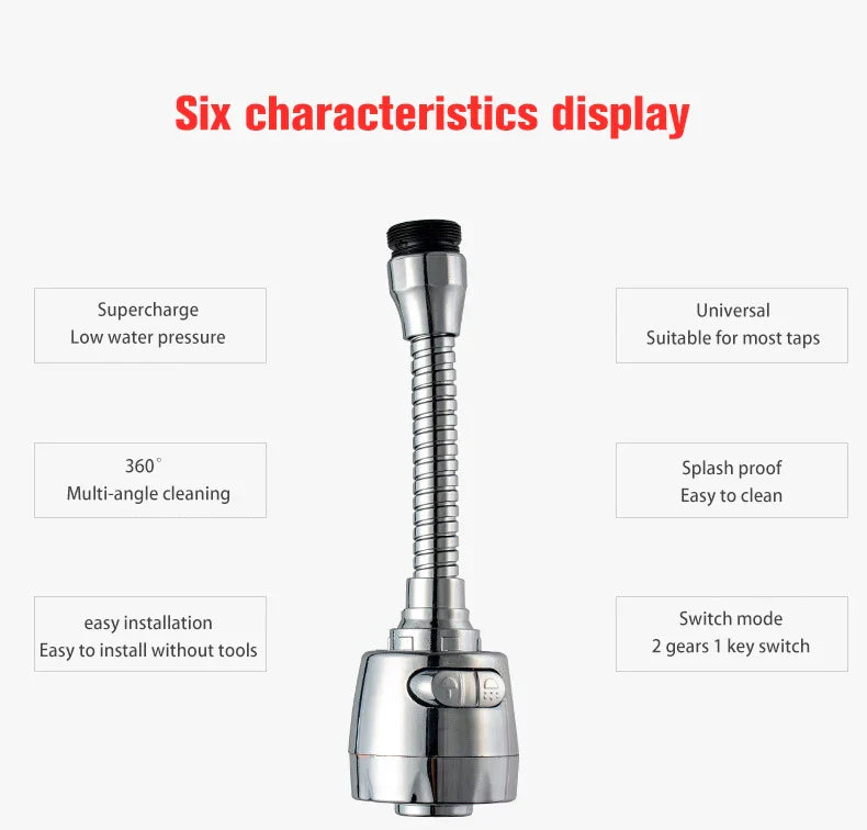 360 Degree Rotatable High Pressure Faucet - Wholesalus