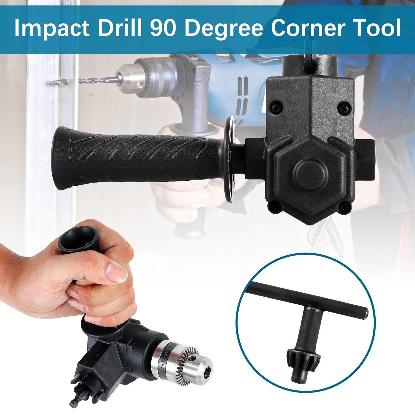 90 Degree Right Angle Drill Bit Adapter - Wholesalus