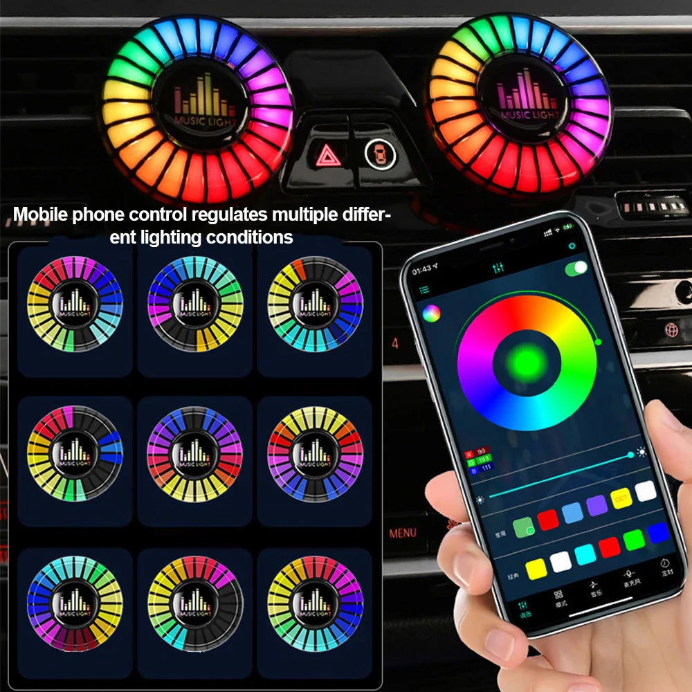 Car Aromatherapy Rhythm Light 1Pc - Wholesalus