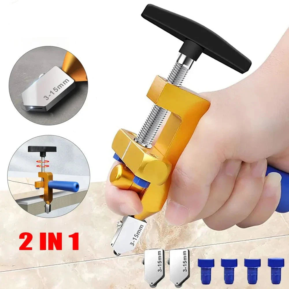 2 In 1 Glass Tile Cutter with Breaking Pliers - Wholesalus
