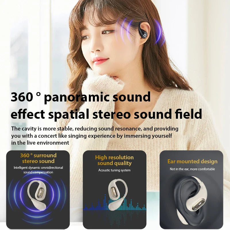 Bone Conduction Bluetooth Touch Control Earbuds - Wholesalus