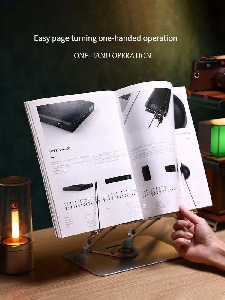 Multifunctional Adjustable Aluminum Alloy Reading Stand - Wholesalus
